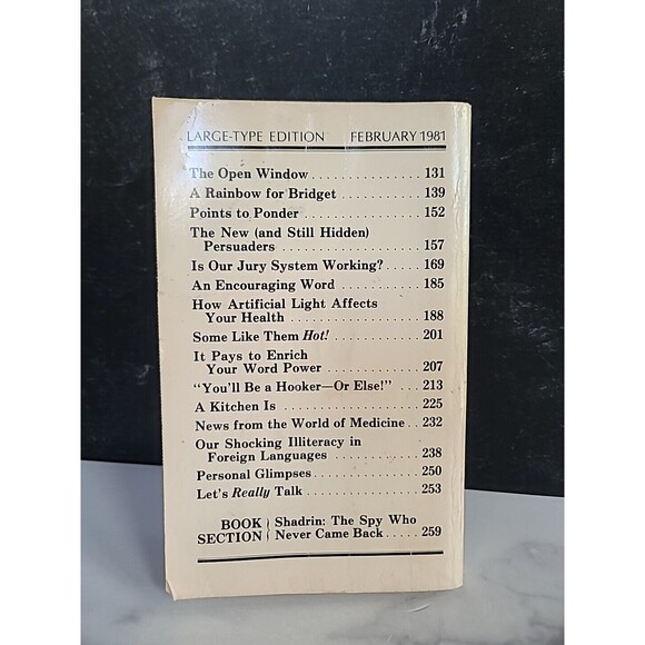 Reader's Digest February 1981 Large-Type Edition - Picture 9 of 10